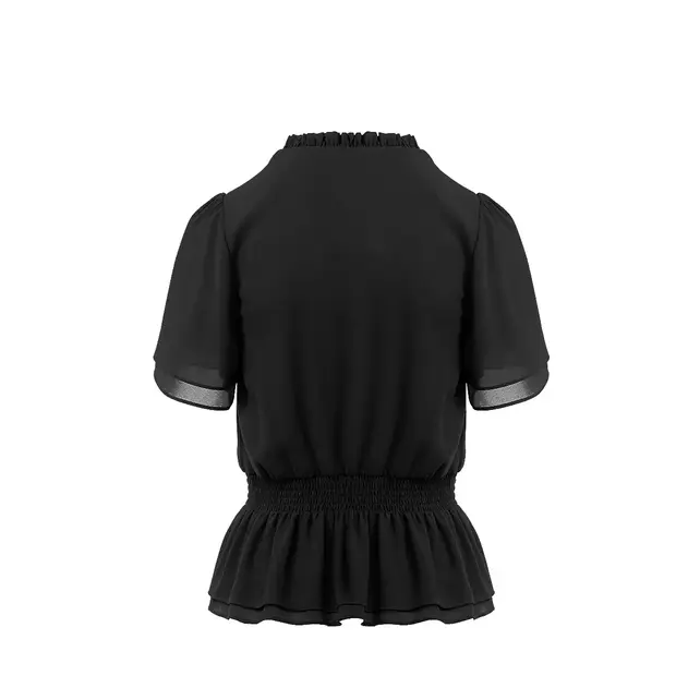 Noa Bell Sleeve Blouse - Black