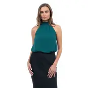 Nidia Smocked Halter Neck Top