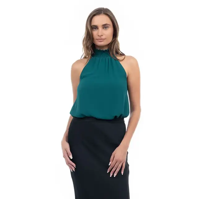 Nidia Smocked Halter Neck Top