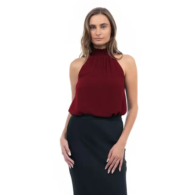 Nidia Smocked Halter Neck Top