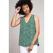 Nera Bean Print Sleeveless Top