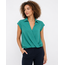 Nannah Surplice Cropped Top - Green Lake