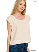 James Linen Sleeveless Top