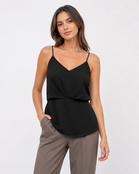 Nahilla Woven Cami - Black