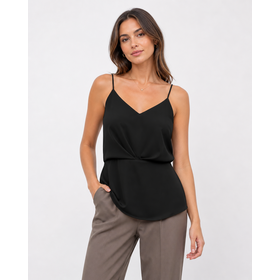 Nahilla Woven Cami - Black