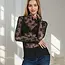 Tyler Lace Sheer Long Sleeve - Black