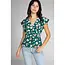 Nama Ruffle Sleeve Blouse - Green
