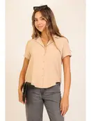 Brooklyn Button Down Shirt - Taupe