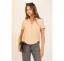 Brooklyn Button Down Shirt - Taupe