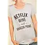 Netflix Wine and Amazon Prime Tee - Grey