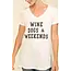 Wine Dogs & Weekends Tee - White