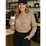 Leopard Print Crop Top - Taupe