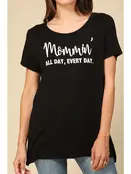 Mommin' All Day Tee - Black