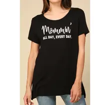 Mommin' All Day Tee - Black