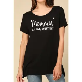 Mommin' All Day Tee - Black
