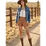 Polka Dot Relaxed Fit Shorts -  Mocha Ivory