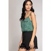 Nellah Leopard Cami - Green