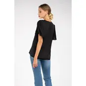 Nelly Shirring Blouse - Black