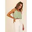 Torrance Flowy Cropped Tank Top - Sage