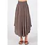 Smocked Waist Flowy Skirt - Walnut Grey