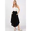 Smocked Waist Flowy Skirt - Black