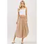 Smocked Waist Flowy Skirt - Khaki