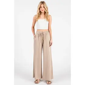 Modal Jersey Wide Leg Pants - Coco