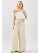 Modal Jersey Wide Leg Pants - Stone