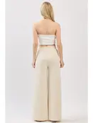 Modal Jersey Wide Leg Pants - Stone