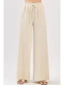 Modal Jersey Wide Leg Pants - Stone
