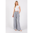 Smocked Waist Wide Leg Pants - Navy
