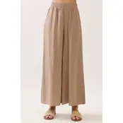 Woven Wide Leg Pull On Pants - Sand