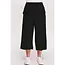 Plus Size Cropped Wide Leg Pant - Black