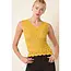 Minalla Lace Tank Top - Mustard Yellow