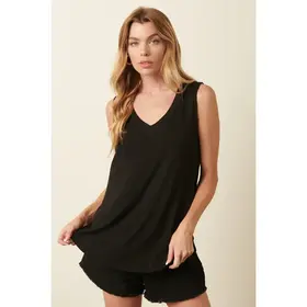 Bamboo V Neck Sleeveless Top