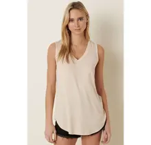 Bamboo V Neck Sleeveless Top