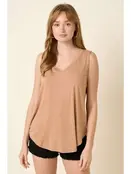 Bamboo V Neck Sleeveless Top