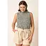 PLUS Flower Print Ruffle Top - Green