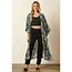Flower Print Maxi Duster - Jade
