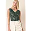 Minalla Lace Tank Top - Forest Green