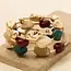 Irregular Metallic and Acrylic Beaded Bracelet Set - Green