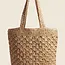 Intricate Braided Deep Tote Bag - Khaki