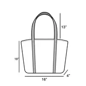 Intricate Braided Deep Tote Bag - Khaki