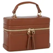 Fashion Boxy Crossbody Bag - Brown