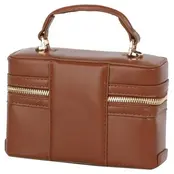 Fashion Boxy Crossbody Bag - Brown
