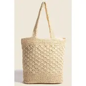 Intricate Braided Deep Tote Bag - Ivory