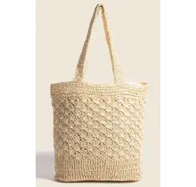 Intricate Braided Deep Tote Bag - Ivory