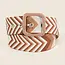 Chevron Pattern Belt - Khaki