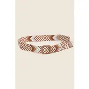 Chevron Pattern Belt - Khaki