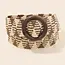 Boho Braided Hoop Buckle Belt - Brown